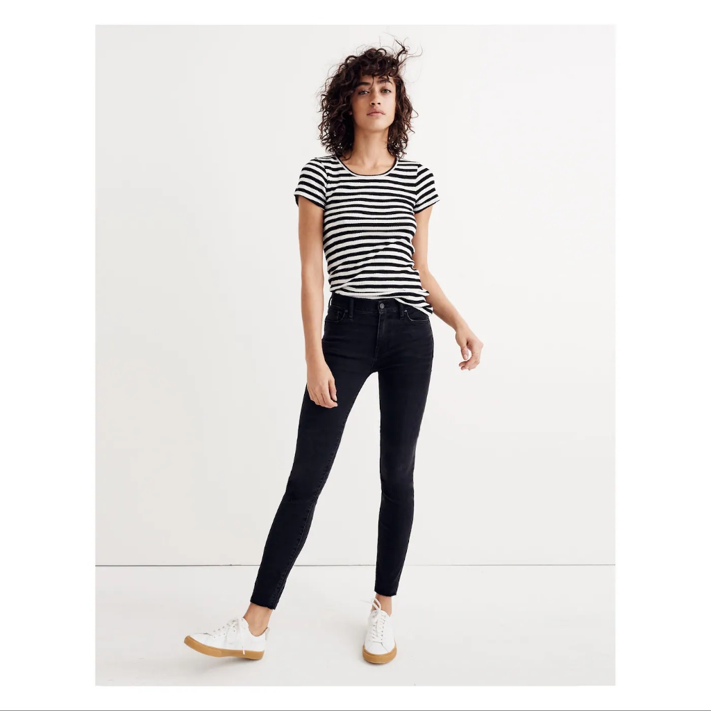 Madewell 9" High Riser Skinny Skinny Black Jeans In 26